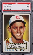 1952 Topps Les Moss #143 PSA 7 NR MINT picture