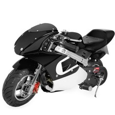 XtremepowerUS Kids Mini Ride On Motorcycle Gas Pocket Bike 4 Stroke 40CC Black picture