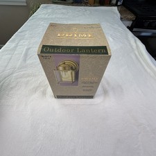 Vintage 1998 Prime 140-01 Solid Brass Outdoor Wall Lantern NOS Antique Brass picture