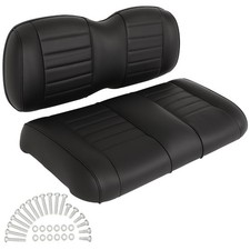 Fits E-Z-GO TXT LUXURIOUS Black Golf Cart Front Cushion Set Best-Quality picture