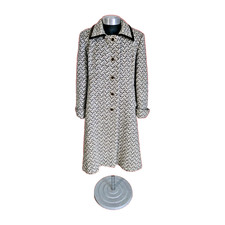 Vintage Youthcraft Women's 1970-1980's Chevron Pattern Long Wool Coat Size L/XL picture
