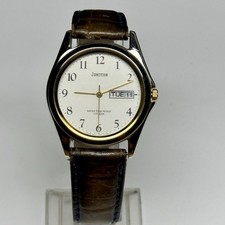 Vintage Citizen Junction Mens Dress Watch Two Tone Case Leather Bands New Batter picture
