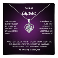 Recordatorio de Amor Para Mi Esposa, Collar de Corazón con Tarjeta picture