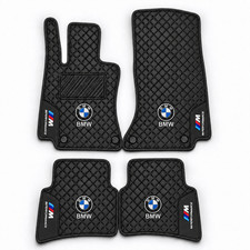 Custom BMW Floor Mats | Diamond Quilted Leather Set picture