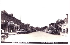 SOUTH MAIN AVENUE new richmond wi. real photo postcard rppc wisconsin street picture