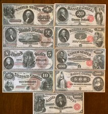 Reproduction 1880 United States Notes $1-$1000 1880 Paper Money See Description picture
