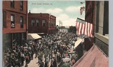 HICKMAN KY DOWNTOWN MAIN STREET PARADE original antique postcard kentucky ~rare picture