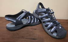 Womens Sz 7M Croft & Barrow Sport Sandals Blue Gray Hiking Water EUC picture