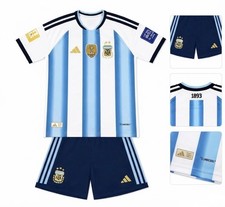 Argentina Messi World Champions Soccer Jersey & Shorts Set 2026 Edition NEW picture