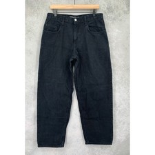 Vintage Levis SilverTab Jeans Mens 32x30 Black Baggy Fit 2001 Denim (Tag 32x32) picture