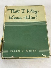 Vintage 1964 That I May Know Him Book By Ellen G. White Daily Devotional Cover picture