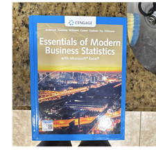 Essentials of Modern Business Statistics Excel 8th Ed Hardcover Anderson Cengage picture