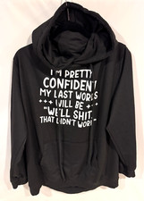 Lilicloth Graphic Hoodie Sweatshirt Funny Print Pullover Men's Size XL Black picture