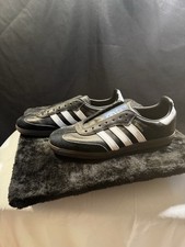 adidas Samba Black White Gum Sole Sneakers Size 7.5 Classic Shoes No Laces picture