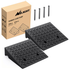 Nilight 6.3 Inch 7000lbs Load Capacity Rise Height Heavy Duty Rubber Curb Ramp picture