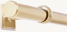 Restoration Hardware Easton Solid Brass Endcap Finial & Rod Set  60-108 in picture