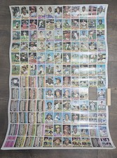 VERY RARE 1976 TOPPS UNCUT SHEET 131 CARDS HANK AARON GUIDRY RC MUNSON (Cut Out) picture