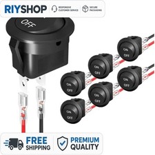 AOKIN 12V Round Rocker Switch SPST 2 Pin On/Off 20A Car Boat RV picture