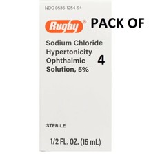 4x Generic Muro 128 Rugby Sodium Chloride 5% Ophthalmic Solution Eye Drops 15mL picture