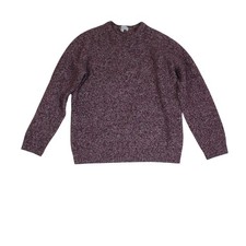 COS Wool Sweater Womens Small Red Burgundy Marled Crewneck Knit Pullover Preppy picture