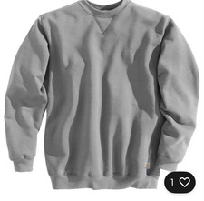 Carhartt Loose Fit Midweight Crewneck Sweatshirt Size: Medium, Gray Heather NWTS picture