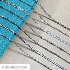 Real SILVER Unique Jewelry SOLID 925 Sterling Silver Chain Necklace Made Italy picture