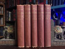 ANTIQUE Macaulay's History of England Complete Set Vol. I-V circa 1880’s picture