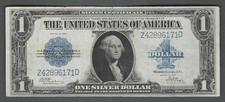 SCARCE Woods/Tate Signatures 1923 $1 LARGE Size Historic VF+ Silver Certificate picture