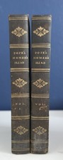 1820 Homer’s Iliad Alexander Pope 2 Vols Antique Leather Binding Engraved picture