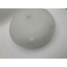 Vintage Frosted Glass Ceiling Light Shade Starburst Globe Mid Century 6” Fitter picture
