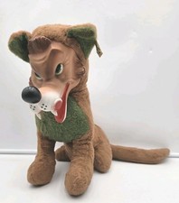 Vintage Rubber Faced Big Bad Wolf My Toy Brown Green Rushton Style VGC picture