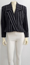 VINTAGE GIANNI VERSACE 1980s striped wool women coat jacket size 38 great cond. picture