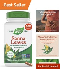 & Gluten-Free Senna Leaves for Bedtime Digestive Support, 100 Capsules picture