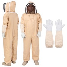 L Bee Suit with Glove and Veil Hood for Bee Keeper Men Women Beekeeping Suit picture