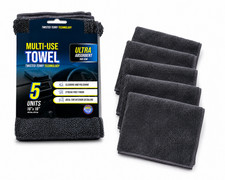 5-Pack Microfiber Car Detailing Towels 16x16 500 GSM Twisted Terry Scratch-Free picture
