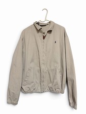 Vintage Polo Ralph Lauren Harrington Jacket Men’s XL Tan Khaki Cotton Pony picture