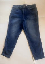 Seven7 Women’s Size 14 High Rise Skinny Crop Jeans Blue Stretch Denim picture