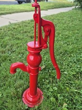 VINTAGE SALESMAN SAMPLES CAST IRON MINIATURE HAND PUMP NOS picture