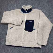 Patagonia Classic Retro-X Jacket Men's Large Natural Navy Fleece Full Zip 23056 picture