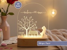 Personalized Couple Night Light - Custom LED Lamp for Anniversary Romantic Gift picture