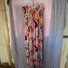 Caren Sport Dress Womens 4X Multicolor Geometric Square Neck Maxi Sundress picture