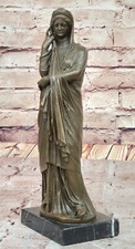 Vintage Classical Bronze Statue of a Woman Sculpture Signed J.Patoue Hand made b picture
