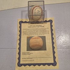 VTG 1997 Minnesota Twins TEAM AUTOGRAPHED Baseball  COA Molitor Aguilera Radke picture