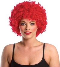 Costume Culture Men's/Woman�s Afro Clown Economy Wig Red, Size One Size Fits All picture