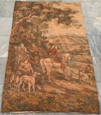 Vintage French Tapestry: Pictorial Goblin French Wall Hanging 3x5 ft picture