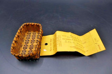 Fine Cherokee Miniature White Oak Tray Basket by Elsie Watty Black Walnut Dye picture