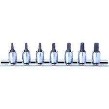 Koken 1/4&quot 6.35mm Square Torx Bit Socket Rail Set 28mm Length 7-Piece Set picture
