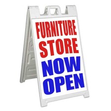 FURNITURE STORE NOW OPEN Signicade 24x36 Aframe Sidewalk Sign Banner Decal SOFA picture