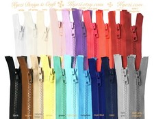 5 - 25 pc Chunky Plastic Separating Zipper / Gauge 5 - 24