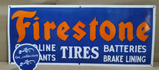 Firestone Tires Porcelain Enamel Sign 36 x 15 Inches 1 Sided picture